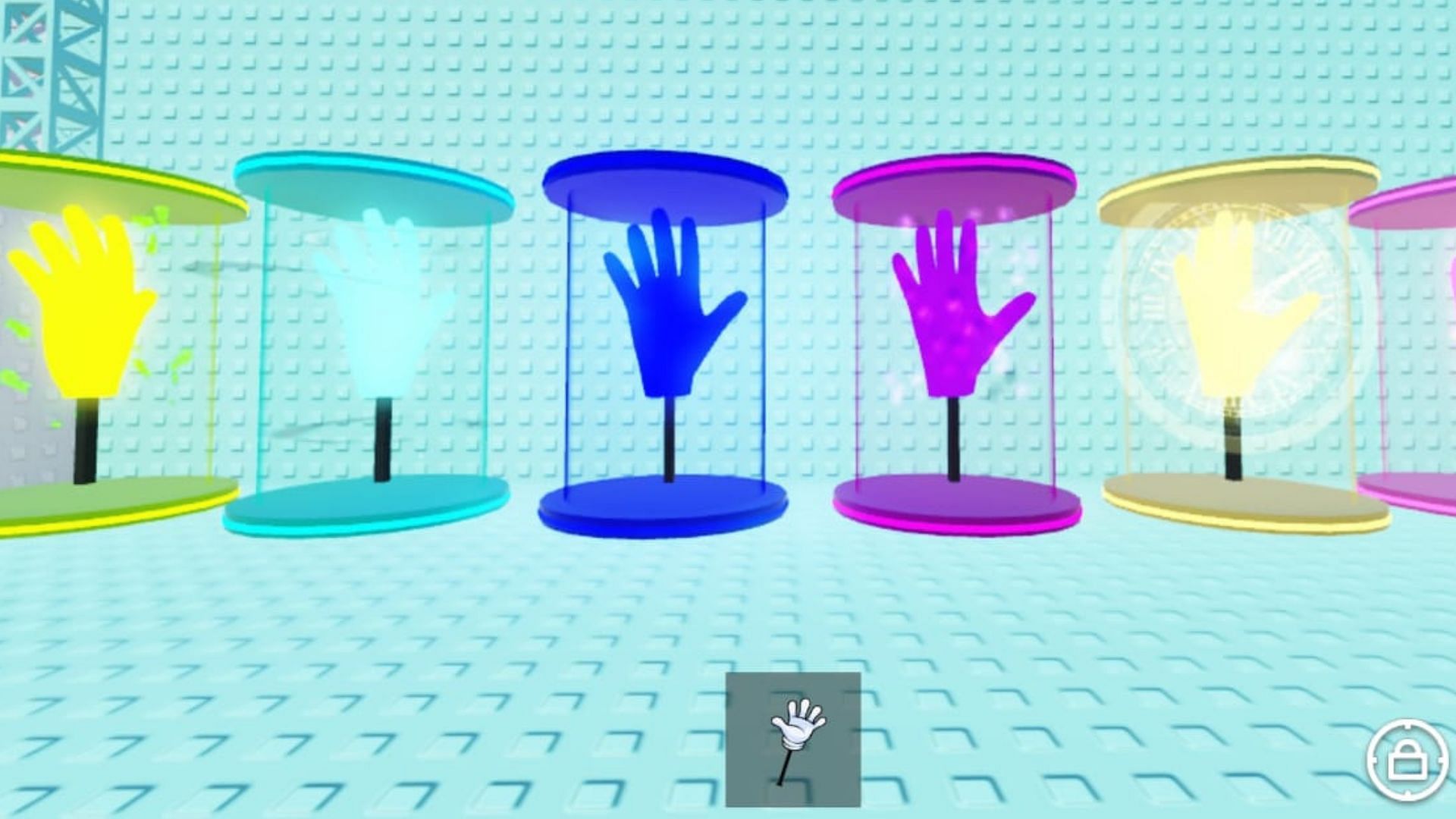 The different Slap Hands in the game (Image via Roblox)